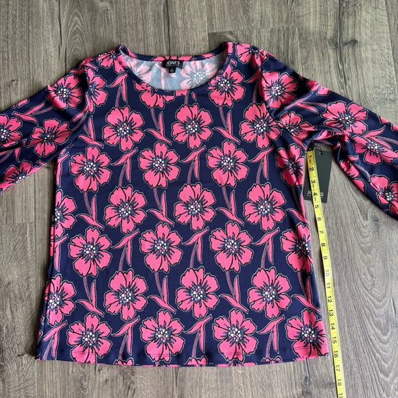 NWT Jones New York Floral Blouse • Pacific Navy/Fresh Guava - Picture 16 of 16
